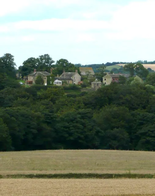 Gunthwaite Hall and Summer House from across the fields