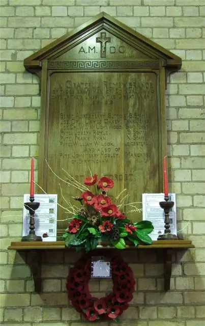 War Memorial in Holy Trinity, Edingale