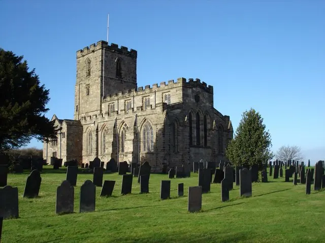 Breedon Priory Church on a sunny winter morning