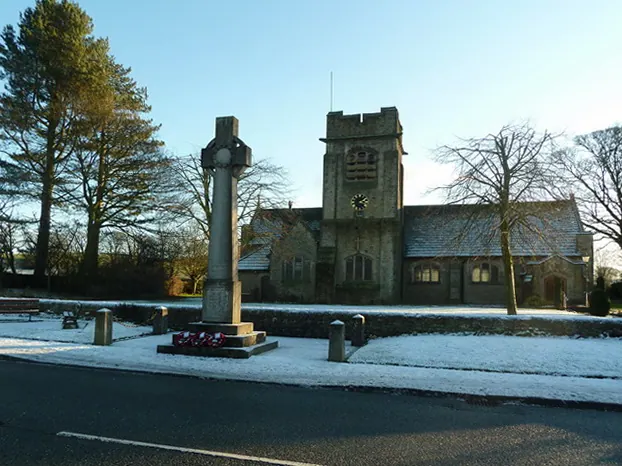 War Memorial and St Aidan's Parish Church, Hellifield