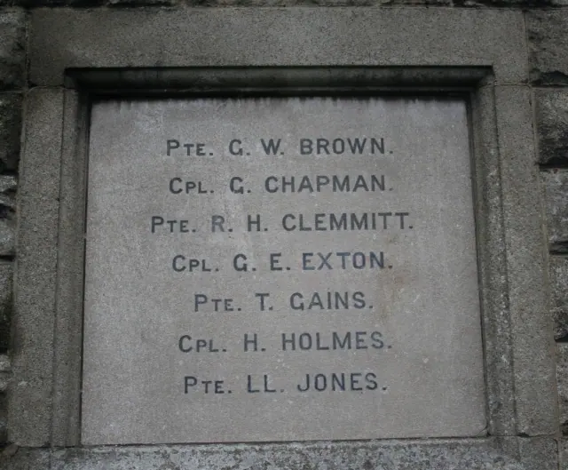 Romanby War Memorial Plaque (West Face)