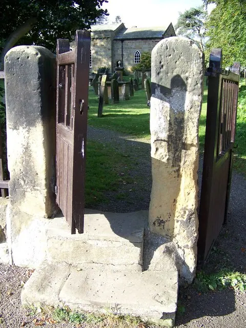 Gate into the churchyard of All Saints Church, Great Ayton