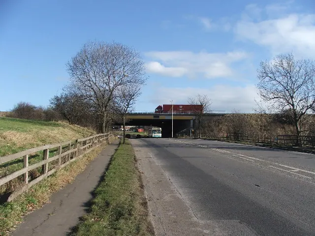 M1 crossing Queens Drive near Ossett.