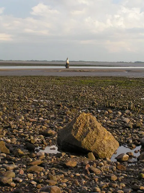 Abbey Lighthouse from across the River Lune
