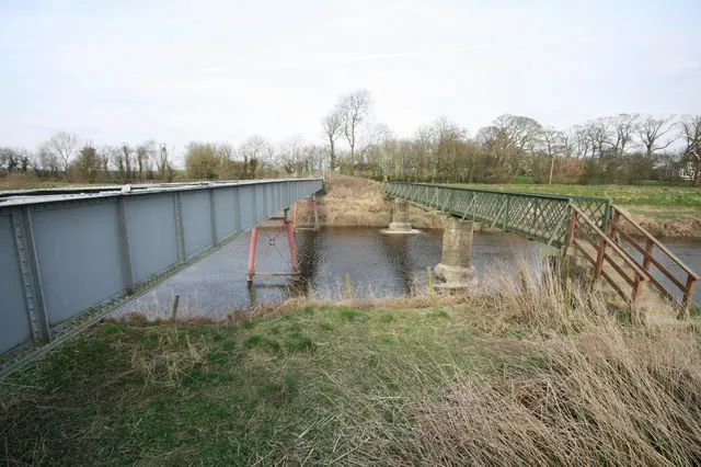 Pipeline and Footbridge Across the Wyre