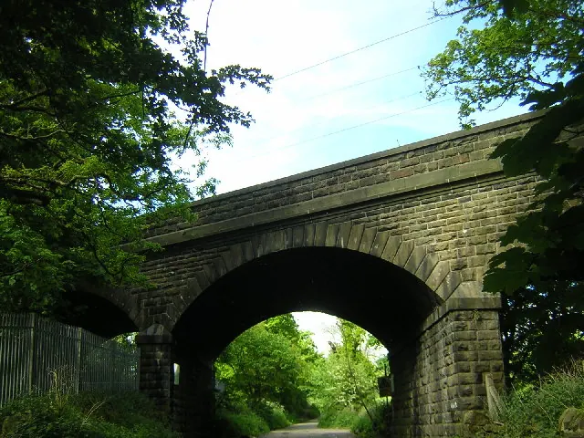 Wharfedale railway line crossing over Gill Lane, Yeadon