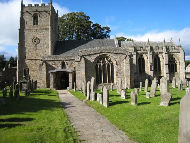 Gravestones in Romaldkirk church
