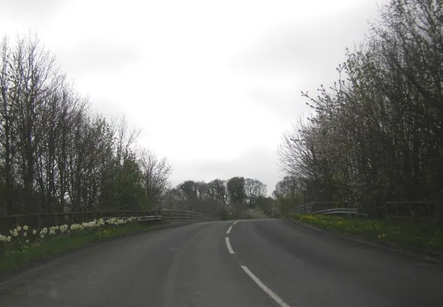 Church Road about to cross the M55