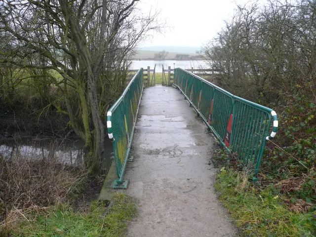 Footbridge Crossing the River Doe Lea