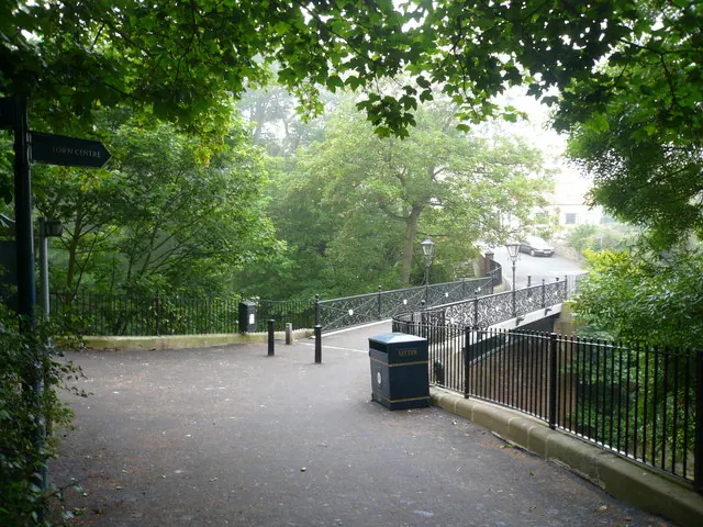 Filey - View of Footbridge leading to St Oswald's Church