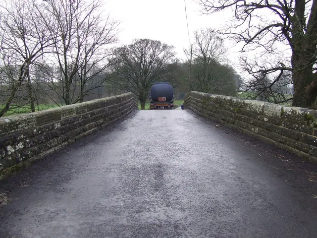 A Tanker Lorry Crosses Newfield Bridge