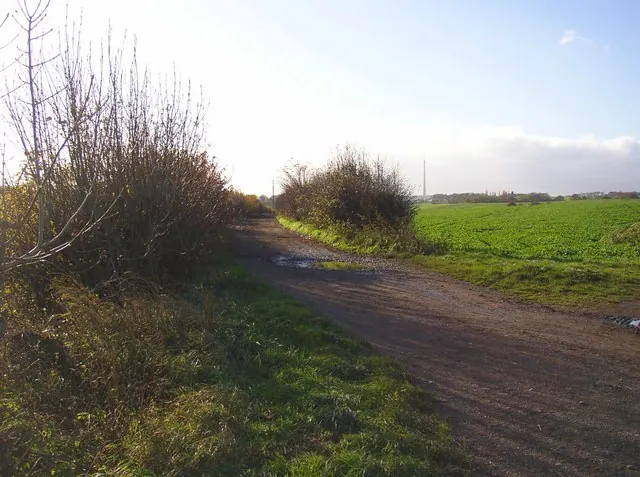 New Hall Lane from Chapel Hill, Overton. Sitlington CP