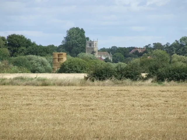 Church across the fields