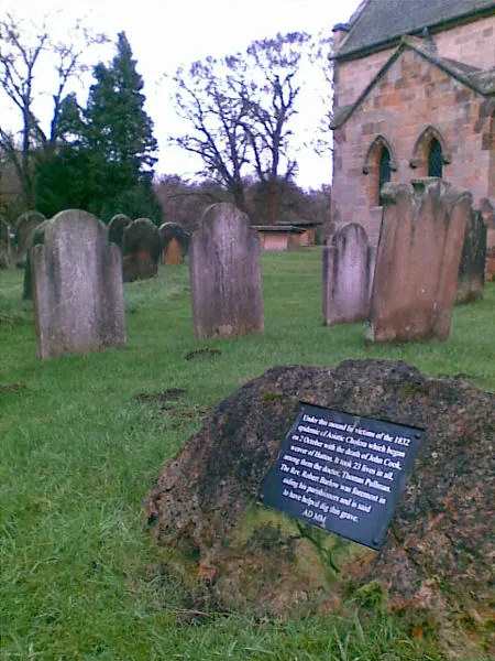 Cholera mound, in All Saints churchyard