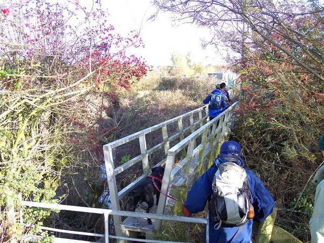 Footbridge near Churchtown sewage works