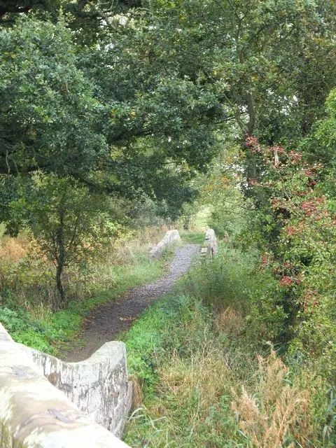 The central and eastern packhorse bridges at Hockenhull Platts