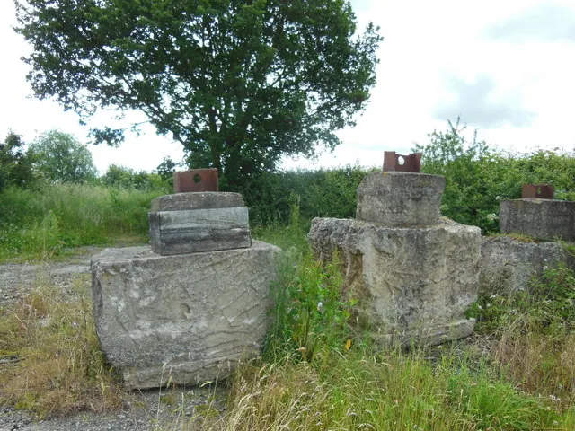 Blocks across farm track