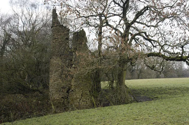 Ruined tower above Dolphinholme
