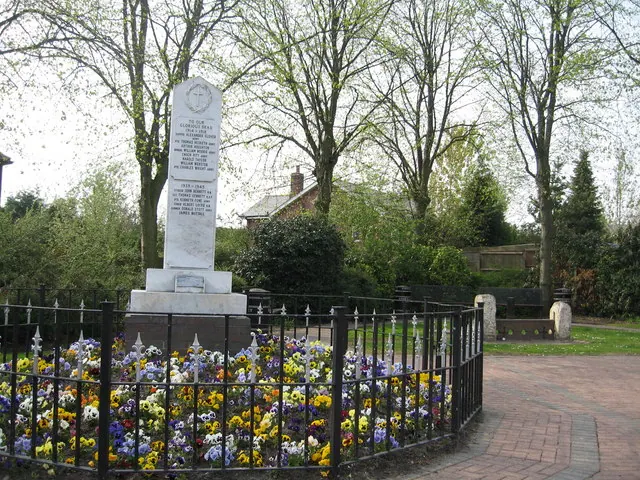 Village Stocks and War Memorial, Cronton