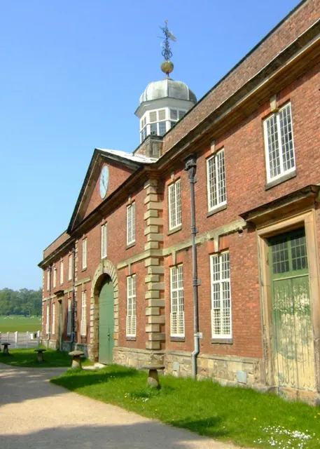 Stable block behind Calke Abbey house