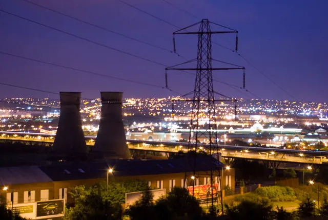 Tinsley Towers and Meadowhall at Night