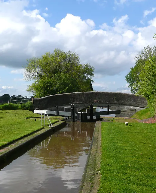 Lock No 2 and Wems Bridge near Adderley, Shropshire