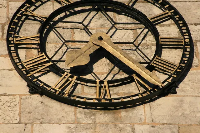 The Church Clock - All Saint's Church, Saxton, North Yorkshire