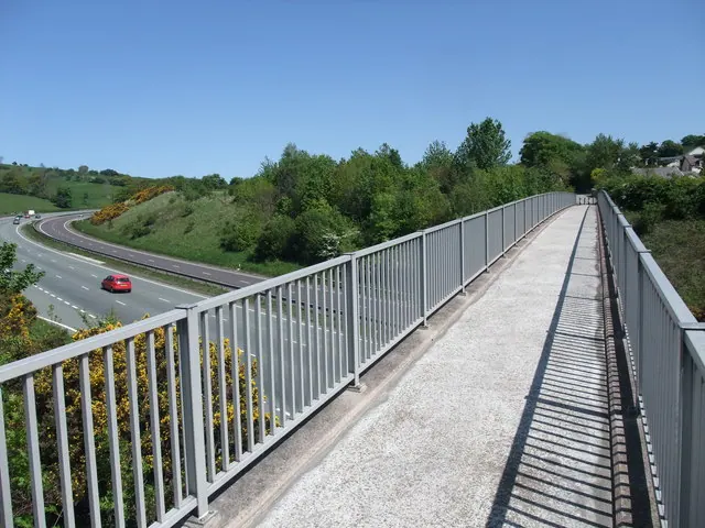 Offa's Dyke Path crossing the A55