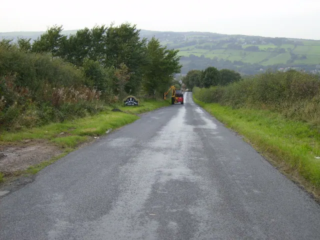 Hedgecutter working on outskirts of Ugglebarnby