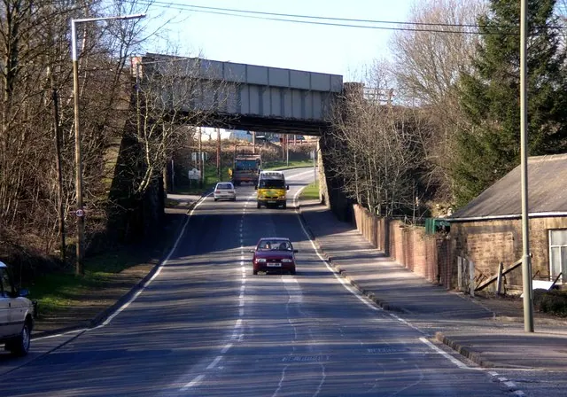 Railway Bridge crossing over Sheffield Road near Unstone.
