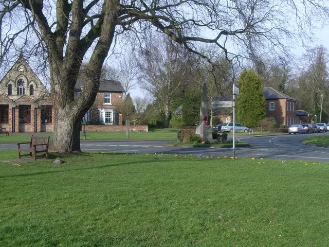 The war memorial and green