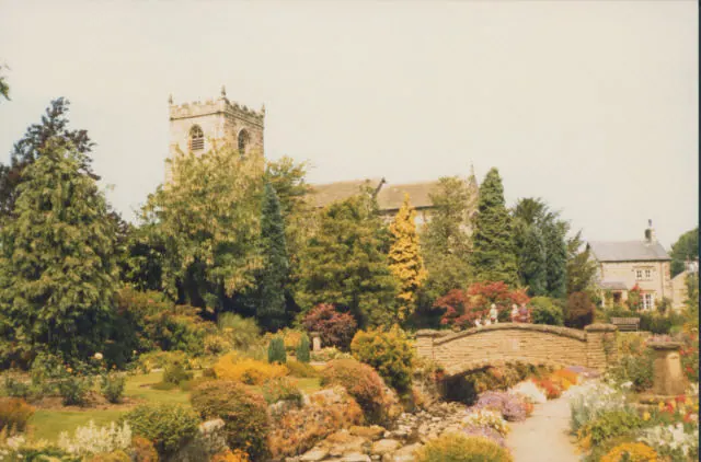 Waddington bridge and church