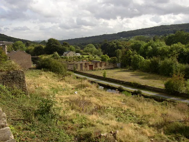 View of ruined mills, from Wakefield Road, Sowerby Bridge