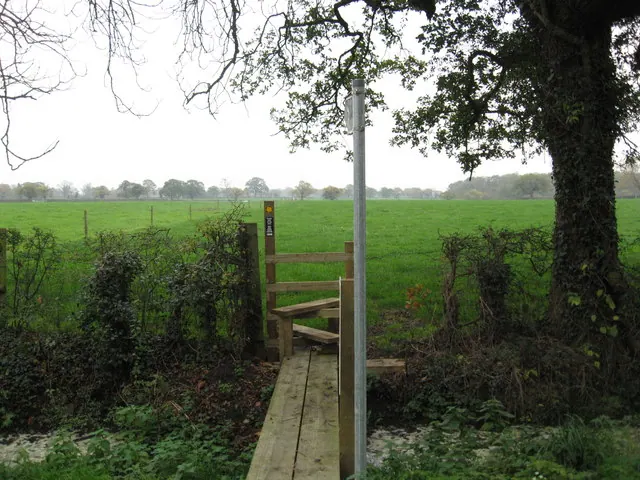 Footbridge and Stile for Path from Hall Lane to Style Farm