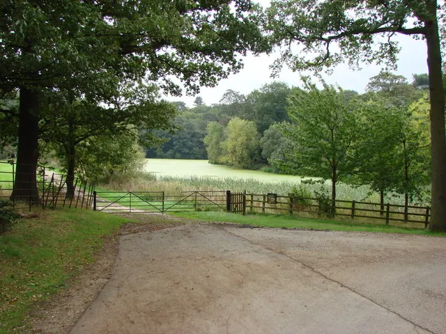 The Top Lake, Nostell Priory, seen from the road to the Caravan Site.