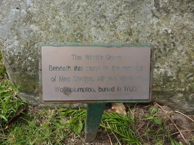 St Anne's Church, Woodplumpton, The grave of Meg Shelton, Sign